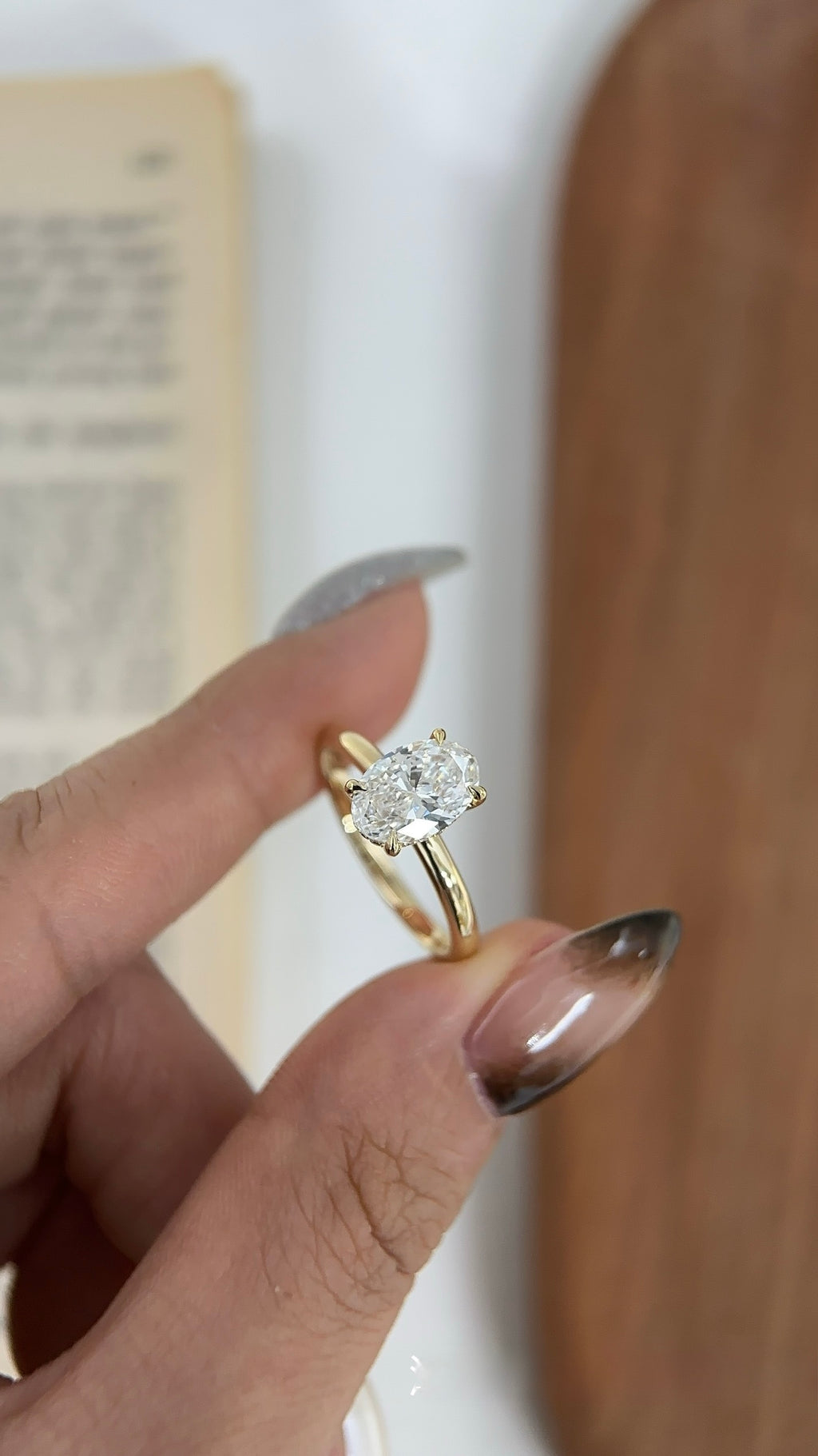 1.5 carat oval lab-grown diamond hidden halo ring