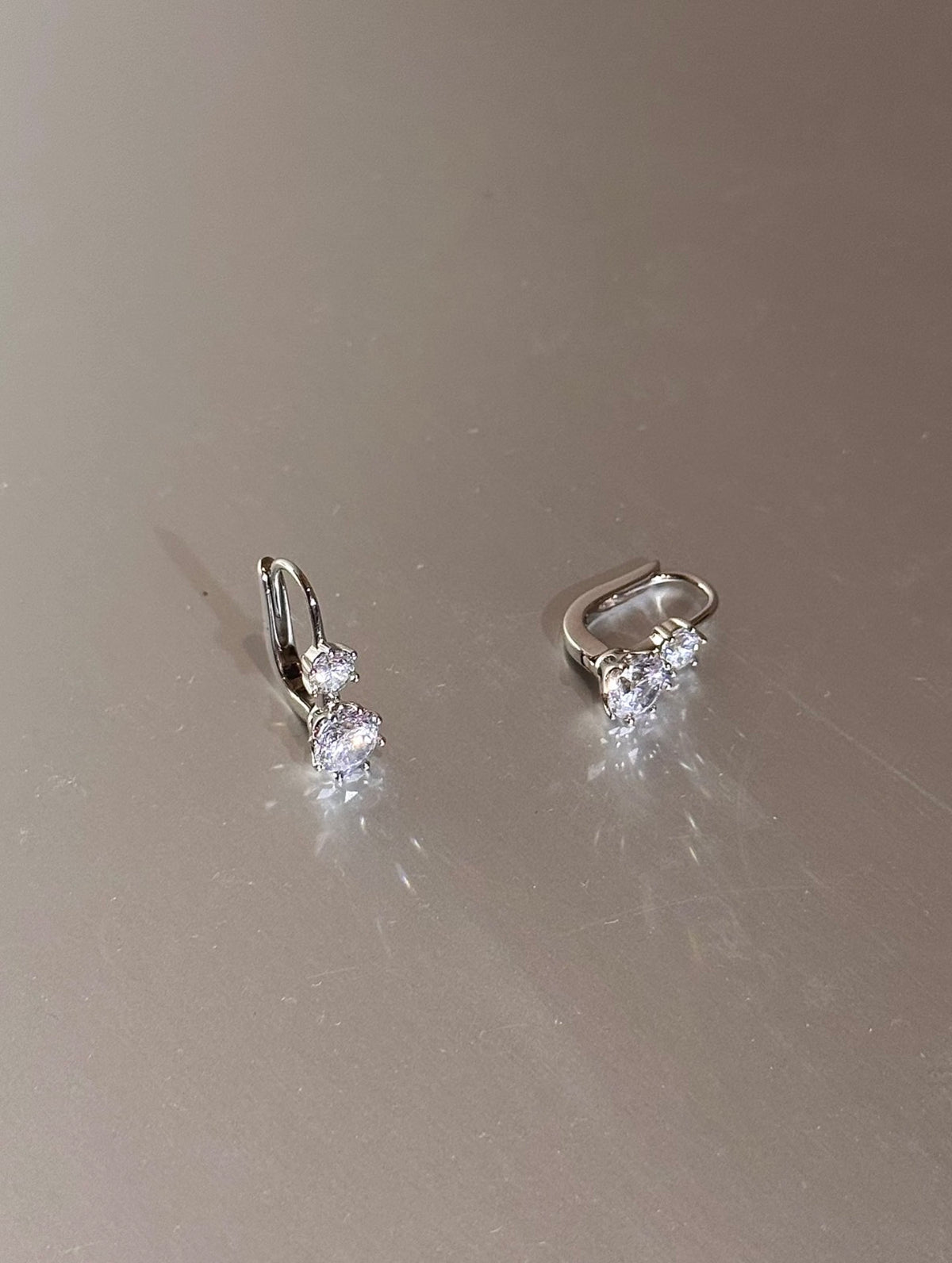 1.60 CTW lab-grown diamond earrings in 18K gold