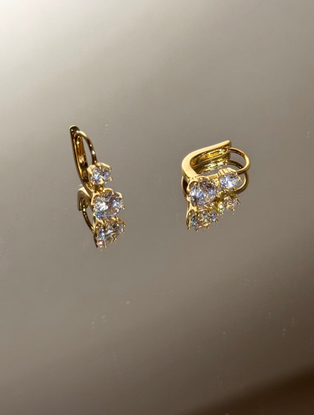 1.60 CTW lab-grown diamond earrings in 18K gold