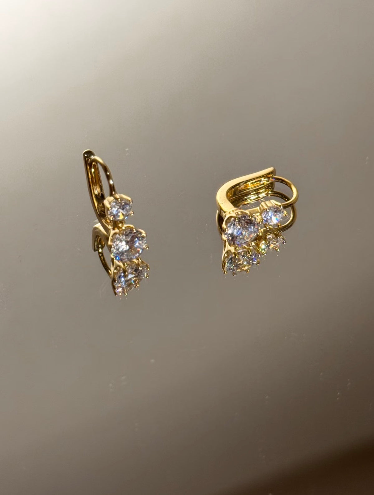 1.60 CTW lab-grown diamond earrings in 18K gold