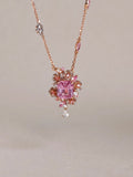 Mahenge spinel 18K gold lab-grown diamond necklace