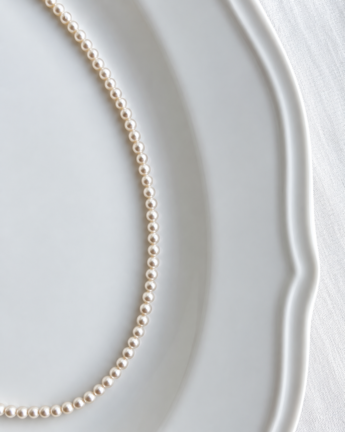 3–3.5mm round freshwater pearl necklace