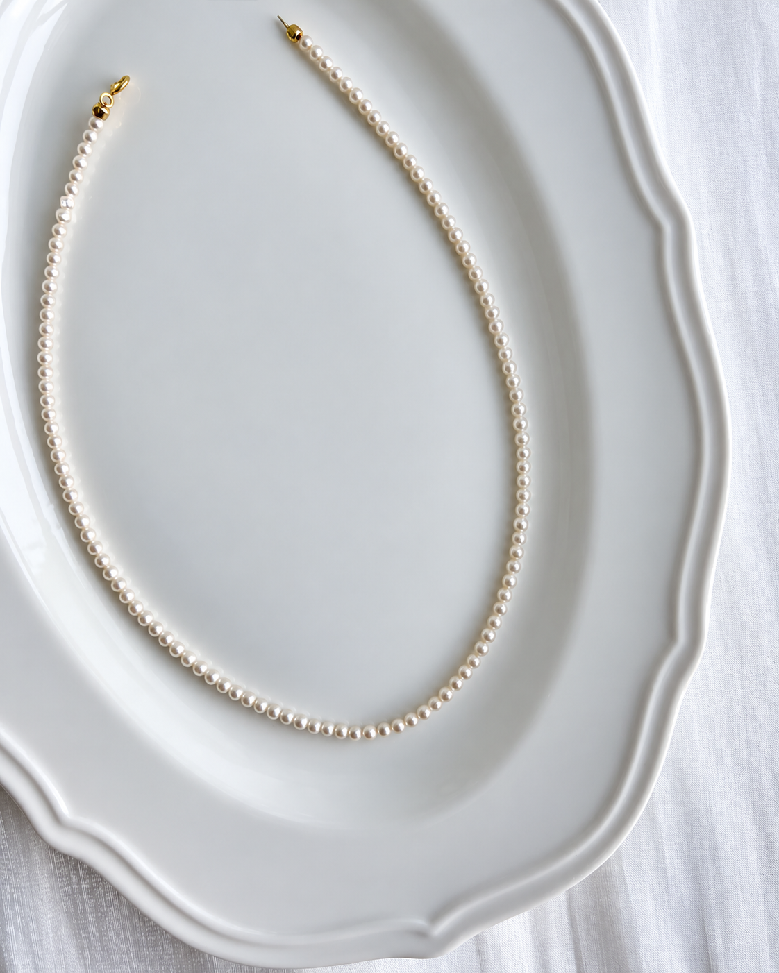 3–3.5mm round freshwater pearl necklace